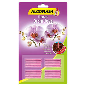 ALGOFLASH Engrais bâtonnets Orchidées, Action jusqu'à 3 mois, 20 bâtonnets, ABATORC